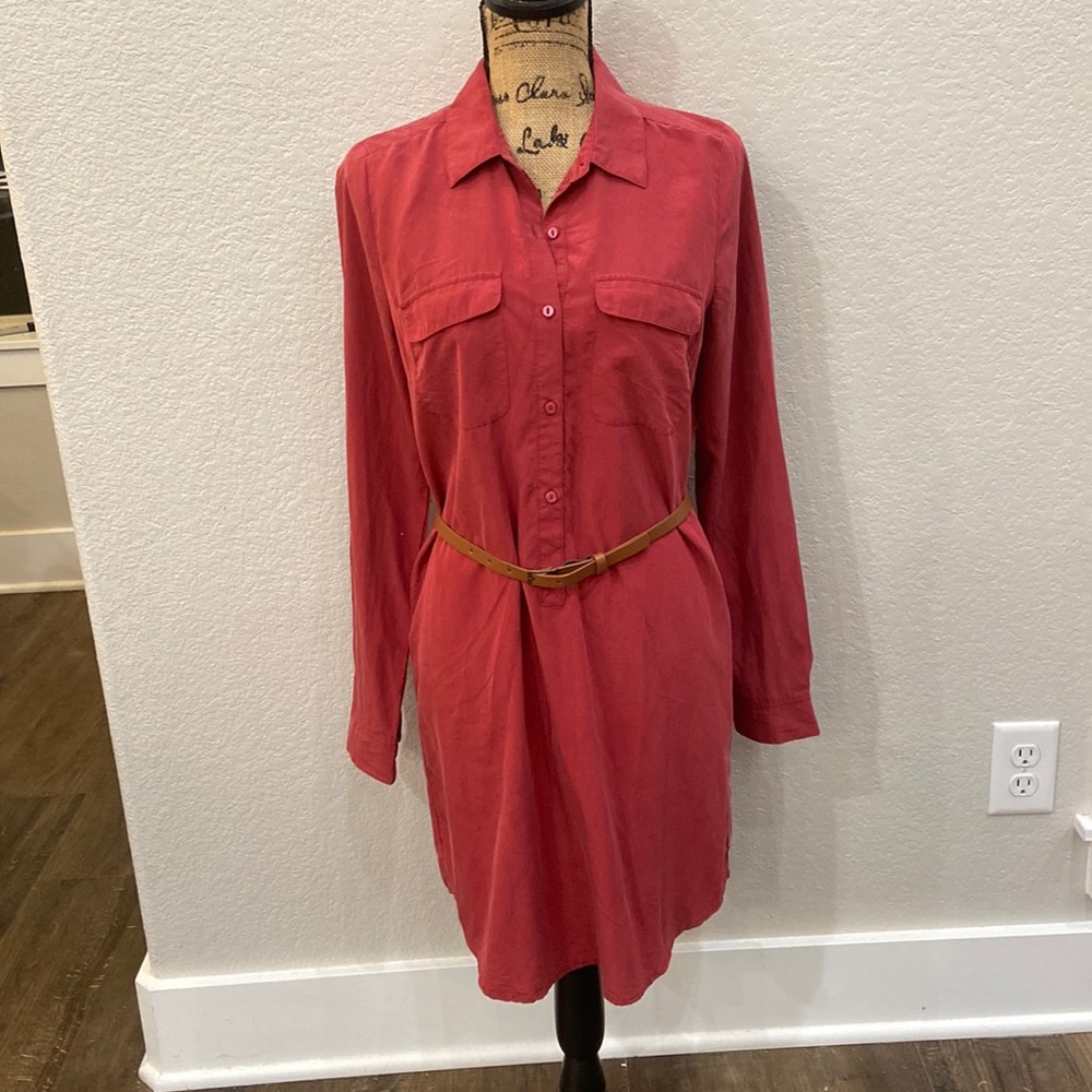 Forever 21 Faux Silk Shirt Dress
